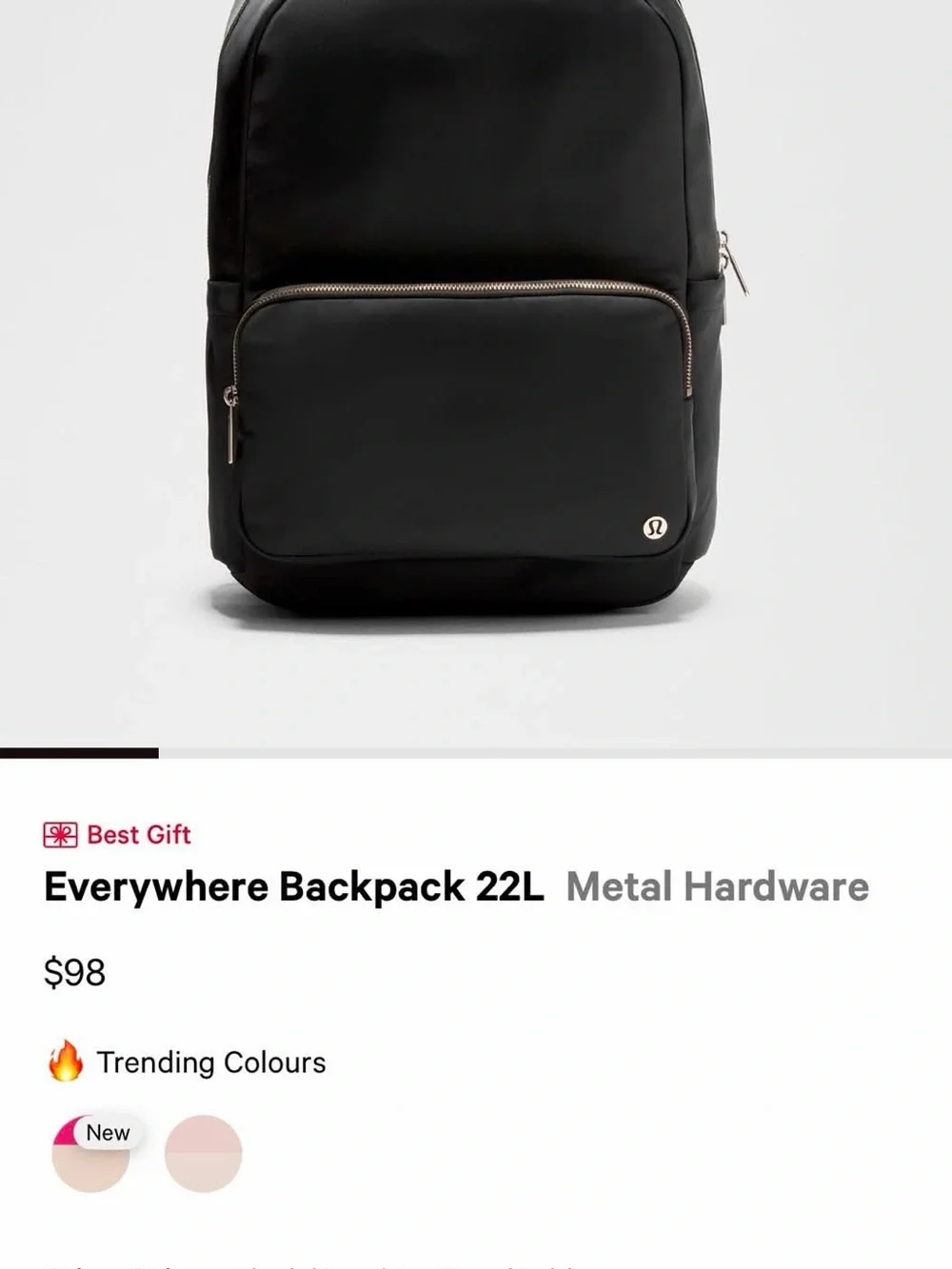 lululemon athletica Black Minimalist Backpack